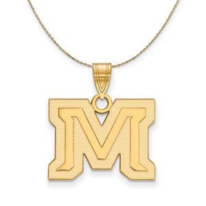 14k Yellow Gold Montana State Medium Necklace - 22 Inch